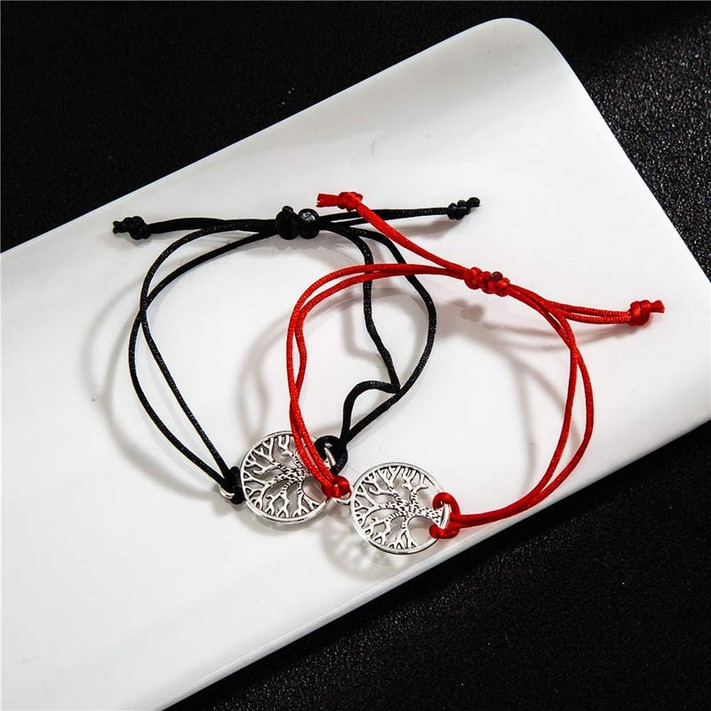 kelistom Handmade String Bracelet for Women Men Simple Red Black Braided Adjustable Charm Bracelets Minimalist Jewelry - Image 5